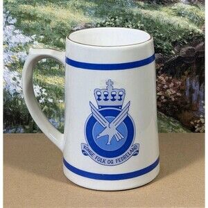 Vintage Norway Beer Stein Figgjo Flint Johan Thomsen Rygge Air Station Air Force